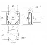 Spina ad incasso 50A HUBBELL