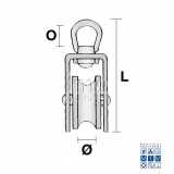 Bozzello ormeggio in acciaio Inox disegno