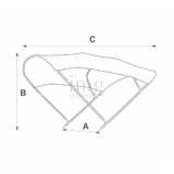 Tendalino parasole Sport 3 archi disegno