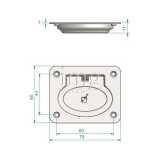 Maniglia a incasso Comfort inox Roca disegno