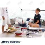 Stoviglie infrangibili con piatti portata serie Venezia Marine Business in melamina