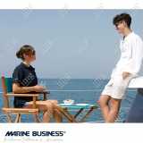 Sedia Regista Marine Business in Teak pieghevole color Turchese