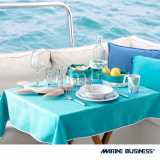Tovaglia, cestini e cuscini serie Aruba Acqua Marine Business
