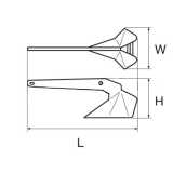 Ancora Delta Lewmar in acciaio zincato disegno