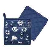 Presina con decori stile nautico blu