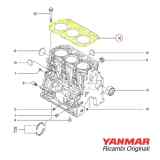 Guarnizione testata Yanmar 3JH4E 3JH5E 129001-01340