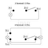 Interruttore Impermeabile IP68 White LED schema elettricco