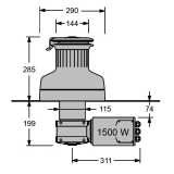 Winch elettrici 1500 W Antal a 12 / 24 V