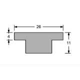 Rotaia a T 26 x 4 Antal