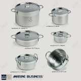 Batteria da cucina inox 11 pezzi Marine Business